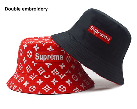 supreme lv bucket hat|farfetch supreme beanie hat.